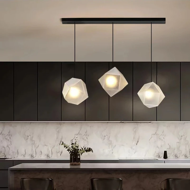 

Modern Minimalist Led Glass Pendant Lights Bar Counter for Restaurant Living Room Board Chandelier Suspension Luminaires Lustres