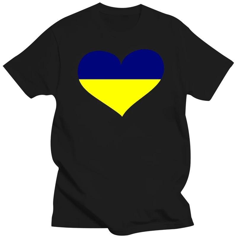 Vintage T-Shirt For Men Letter Letters Ukraine Heart; Love Ukraine T Shirts O-Neck Female Big Size 3xl 4xl 5xl