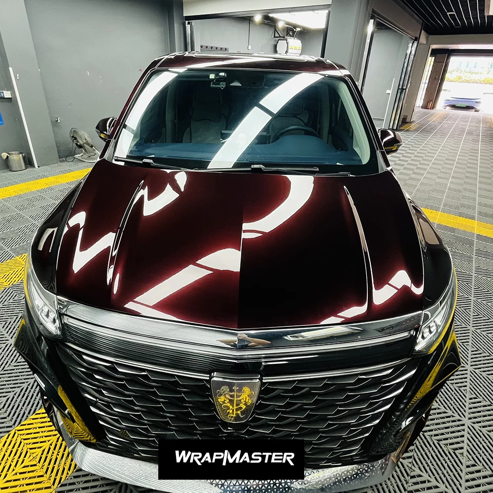 Wrapmaster 7.5mil TPU PPF Anti Scratch Car Coating Protective Film Metallic Gloss Black Rose TPU-D6009