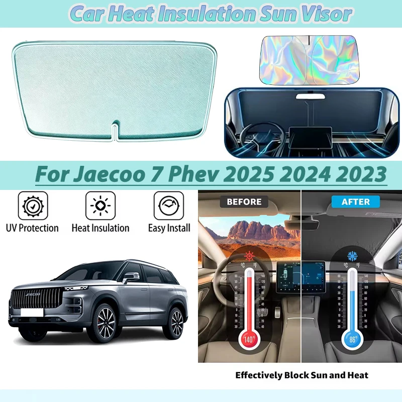 

Car Front Windshield Sunshade For Jaecoo 7 Phev 2025 2024 2023 J7 Accessories Window Heat Insulation Sun Shades Protection Parts