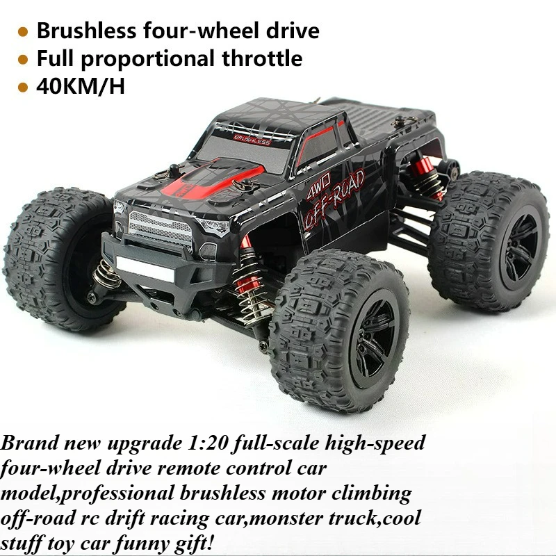Cool Stuff Toy Car Funny Gift-Kawaii 40km/h High-speed 4WD Rc Truck,Brushless Rc Drift Car,Bigfoot Off-road Rc Car,Toys for Boys