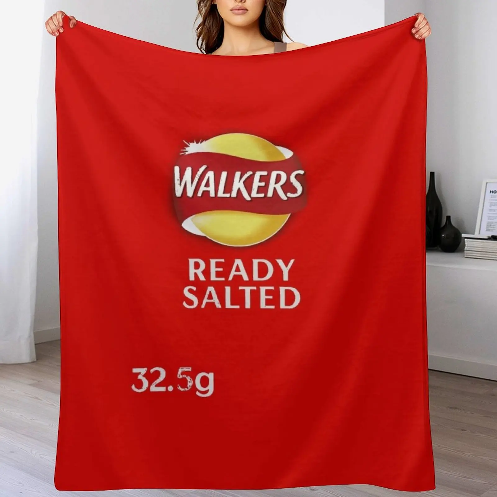 Walkers Ready Salted Crisps design Throw Blanket Heavy Sofa Quilt Blankets