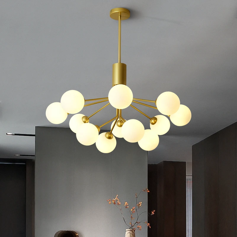 Modern glass Chandelier Nordic ball light for Living Room Kitchen Table Decoration Dining Bedroom  Bubble Chandelier