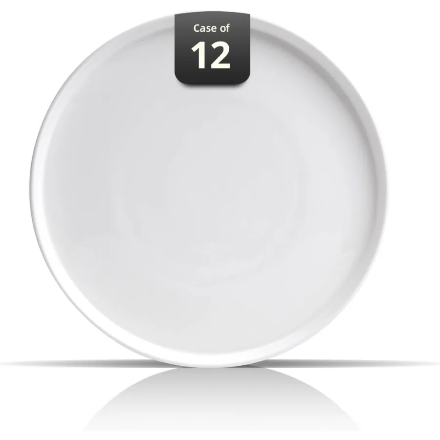 

Тарелка для столовой посуды костяного фарфора в форме костяного фарфора, 10,5-дюймовый футляр из 12 шт.