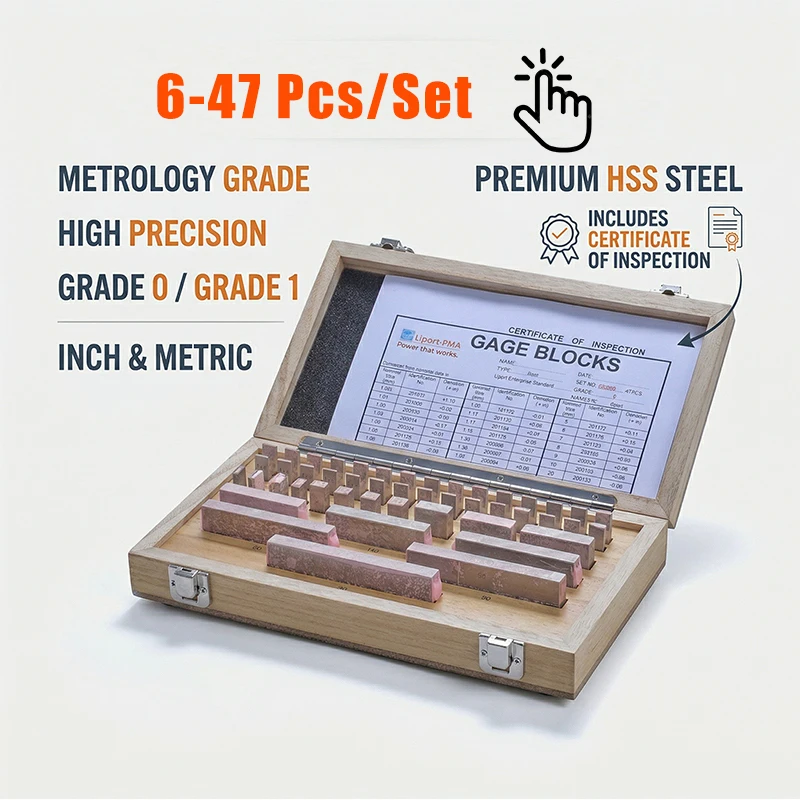 Gauge Block 1Pc, Accuracy ≤0.5μm, HSS Rectangular Calibration Block for Calipers, Micrometers & Measuring Tools Customizable