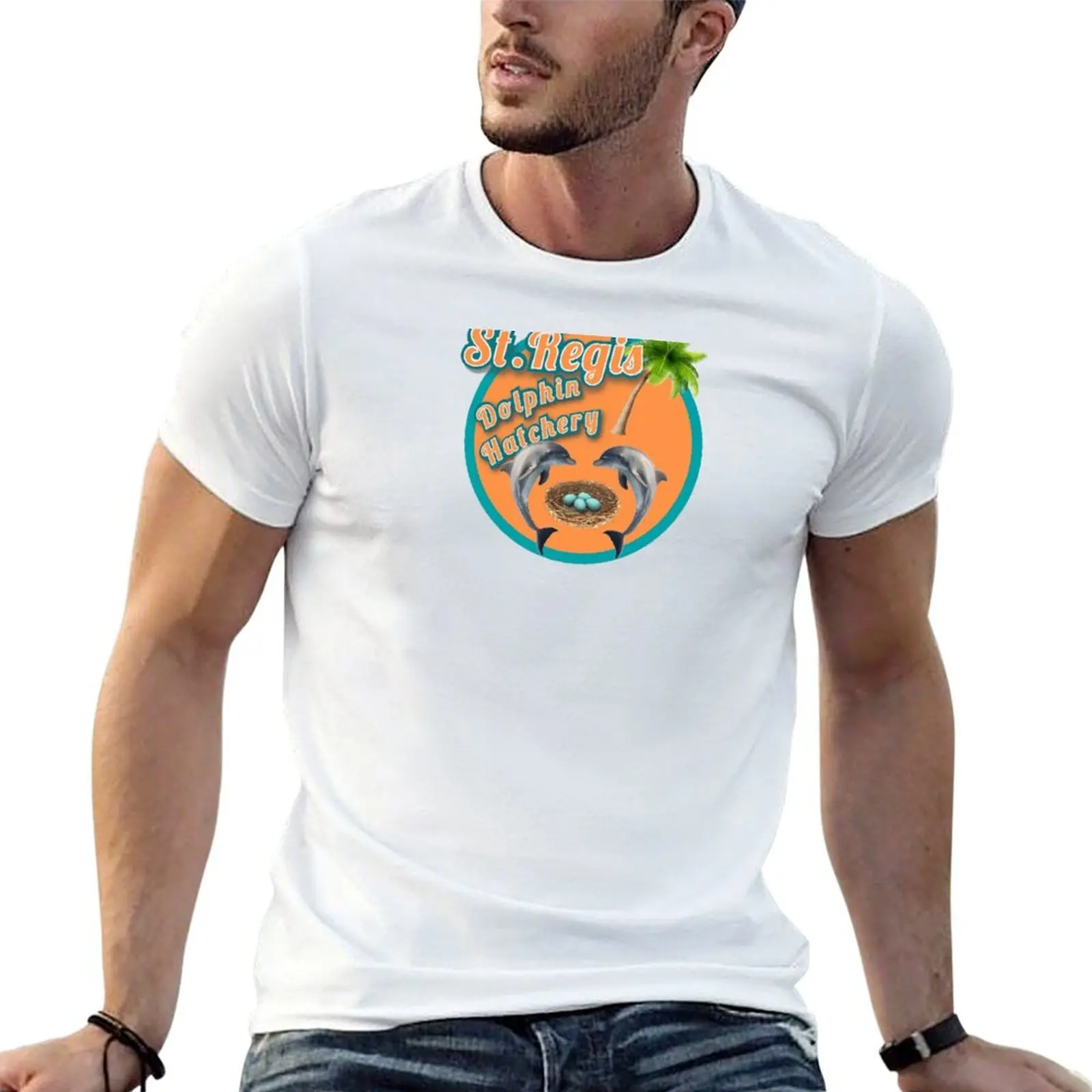

St Regis Dolphin Hatchery T-Shirt t shirts for man cotton men t shirt cotton 100% T-Shirt
