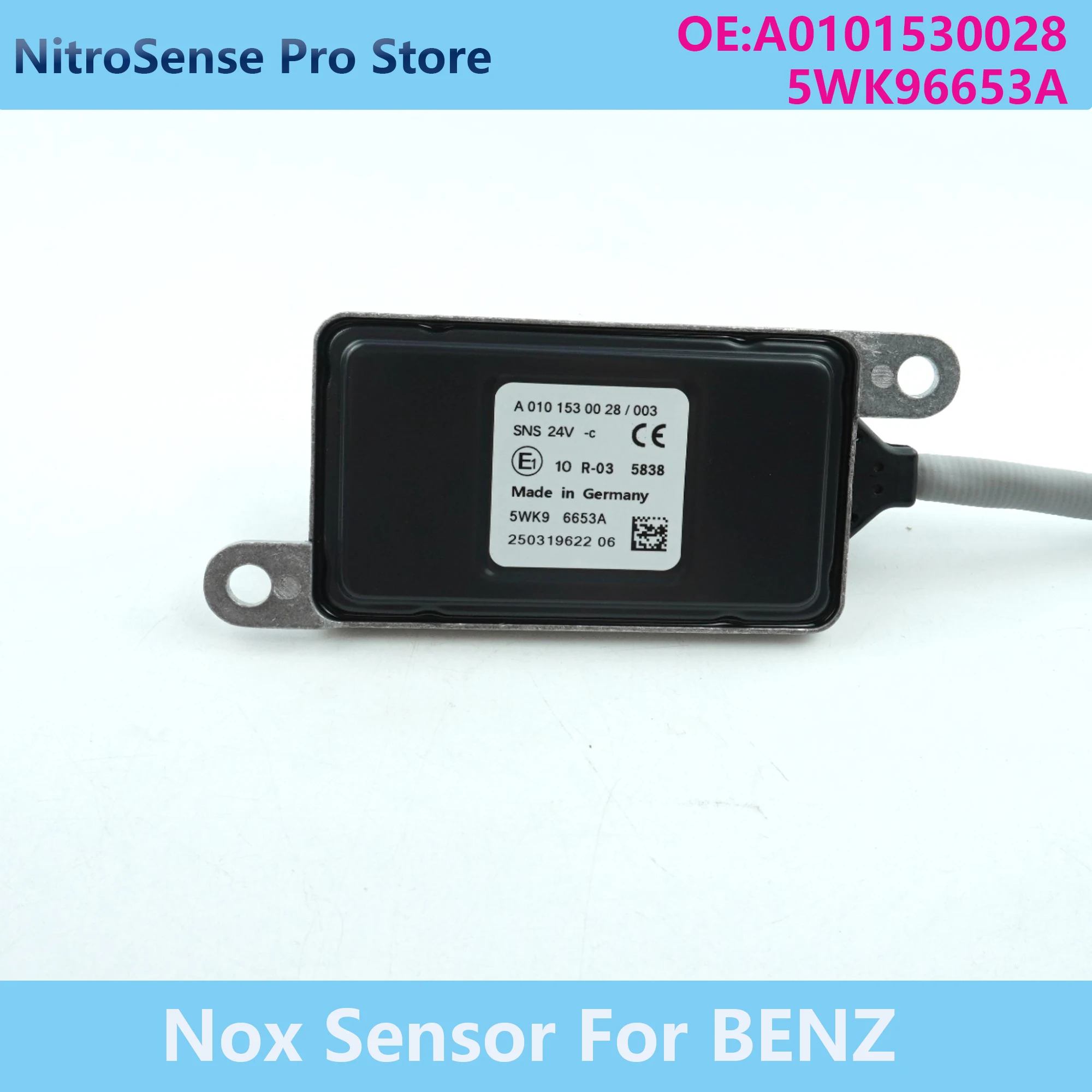 

5WK96653A A0101530028/003 5WK9 6653A New Nitrogen Oxide Sensor Nox Sensor for Mercedes-Benz Actros MP4 EURO6 Truck 24V