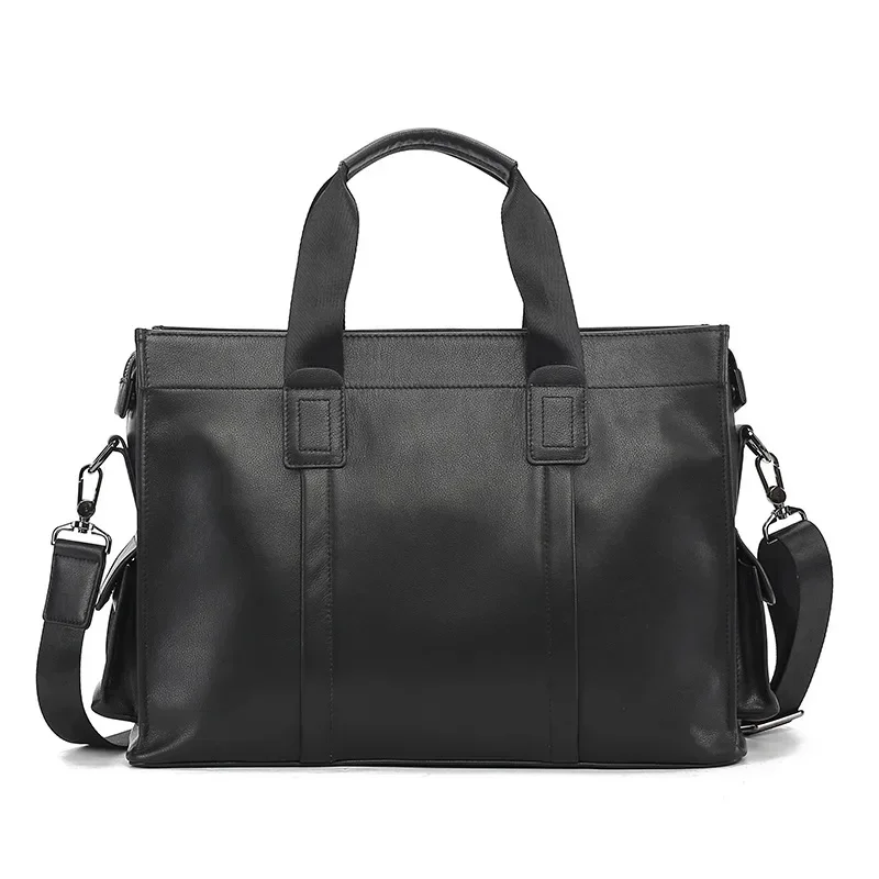 Men's Genuine Leather Laptop Bag Men's Briefcase Office Bags For Men Leather Document Bags High-capacity  men bag casual handbag