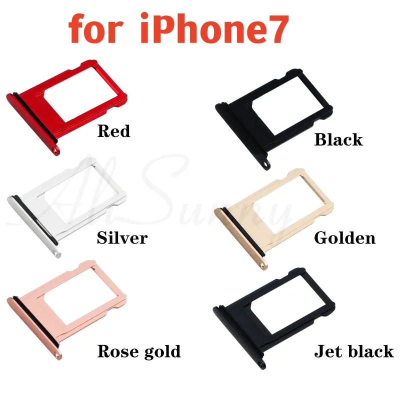 AliSunny 50pcs SIM Card Tray Holder for iPhone 6S 7 Plus 6SP 7P X XS SIM Card Adapter Replacement Parts