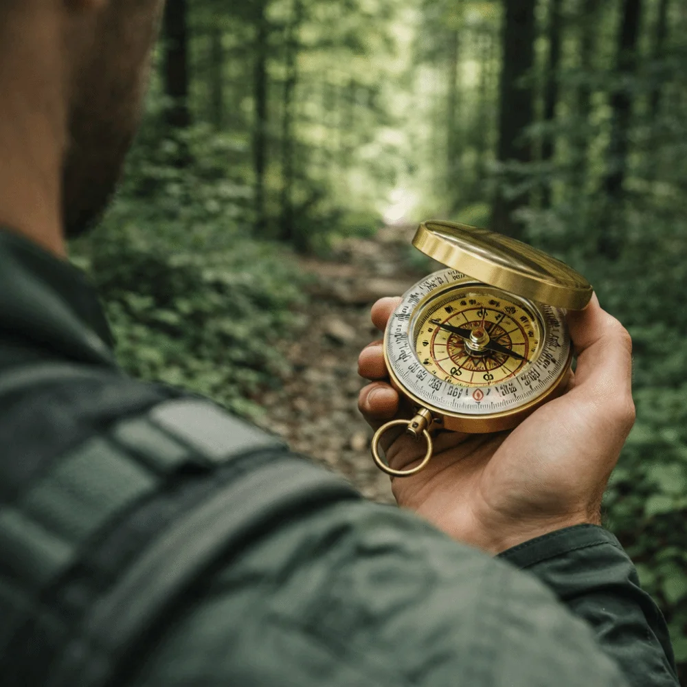 Pocket Watch Pure Copper Pocket Compass Luminous Multifunctional Outdoor Compass Portable Waterproof Copper Compass Navigation