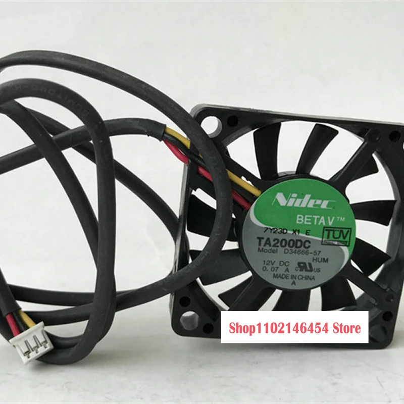 1 قطعة الأصلي TA200DC D34666-57 12 فولت 0.07A 50*10 مللي متر 3-سلك مروحة التبريد فائقة الهدوء