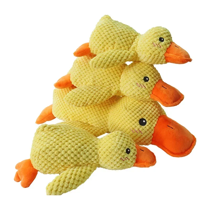 Plush Dog Toy Quacking Pet Toys for Small Large Dogs Cats Duck Shape Toy Interactive Plaything Dog Training Accessories