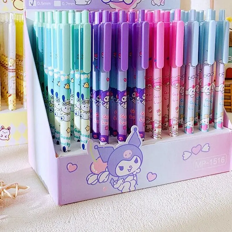 Sanrio 60 stücke Druck bleistift Kawaii Pom Pom Purin Kulomi Cartoon Presse automatische Bleistift presse 0,5mm Student Briefpapier Geschenk