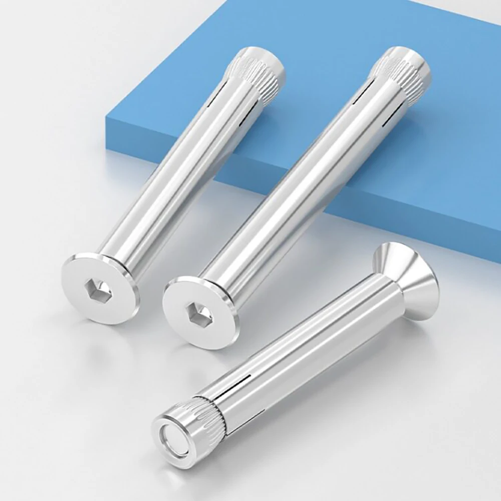 304 Stainless Steel Hex Socket Expansion Bolt Flat Head Concrete Sleeve Anchor Bolts M6 M8 M10 M12 Heavy Duty Fastener Screw
