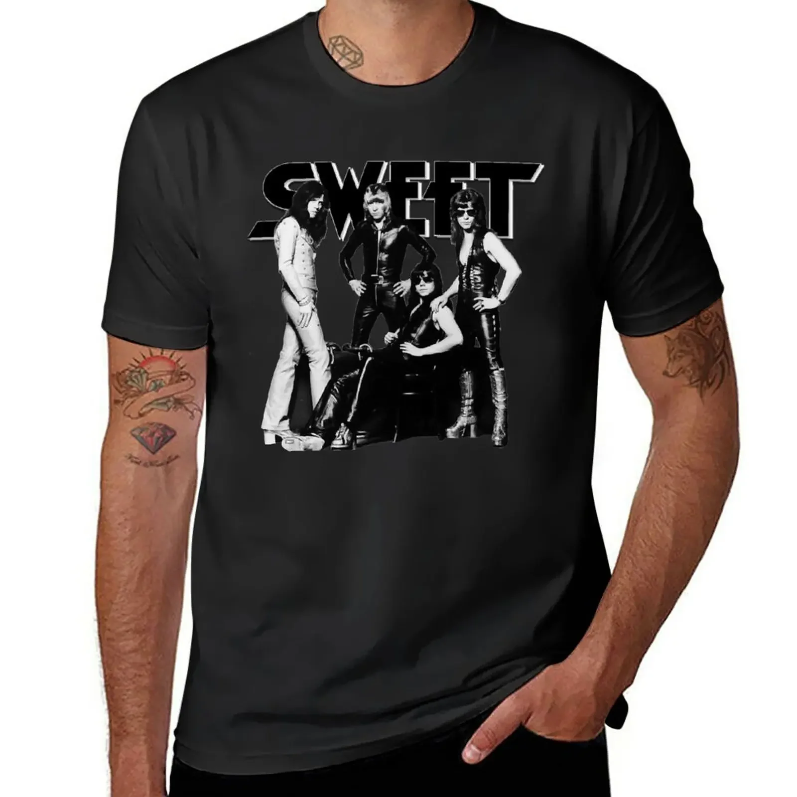 

Vintage Photograp The Sweet Band Hipster With Sweet And Cute Gifts Music Fan T-Shirt anime mens cotton t shirts