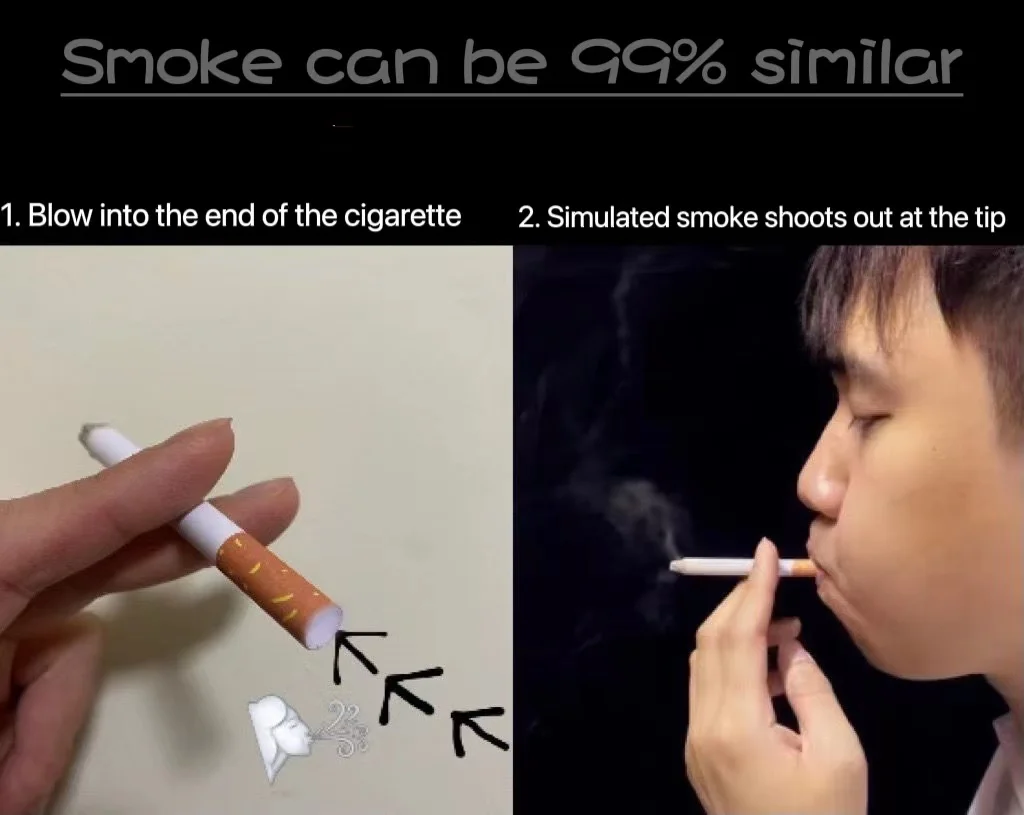 Clesen fausse feuille de cigarette arty fumée peut souffler les accessoires de fumée fumée semblable aux farces pratiques, costumes d'Halloween jouets de nouveauté