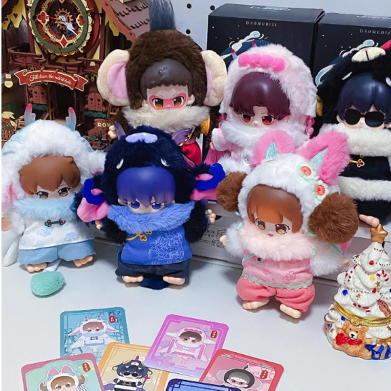 

Подлинная серия Dao Mu Bi Ji Mountain And Sea Divine Beasts, слепая коробка Wuxie Zhang Qi Ling, милые виниловые плюшевые куклы, загадочная коробка, игрушки