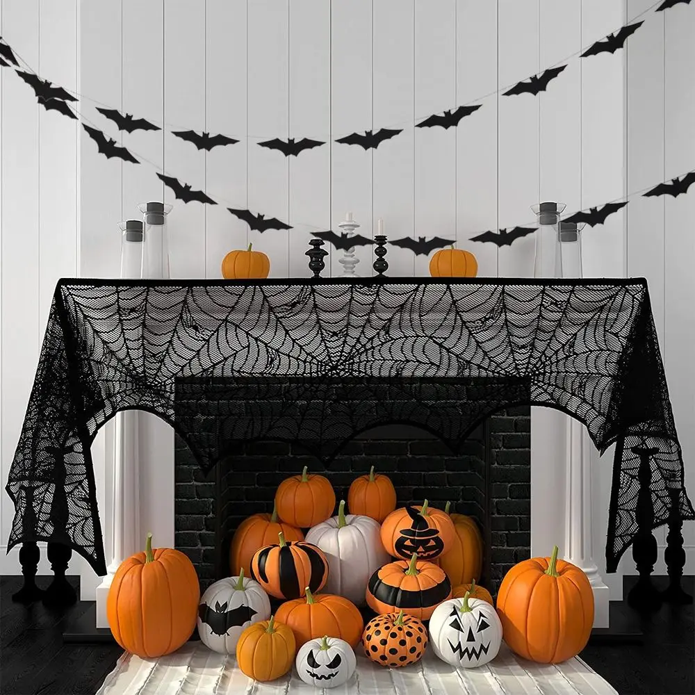 Bandiere sospese 3M Banner di zucca nera Zucca di carta Hallween Ghirlanda sospesa Pipistrello ragno Halloween