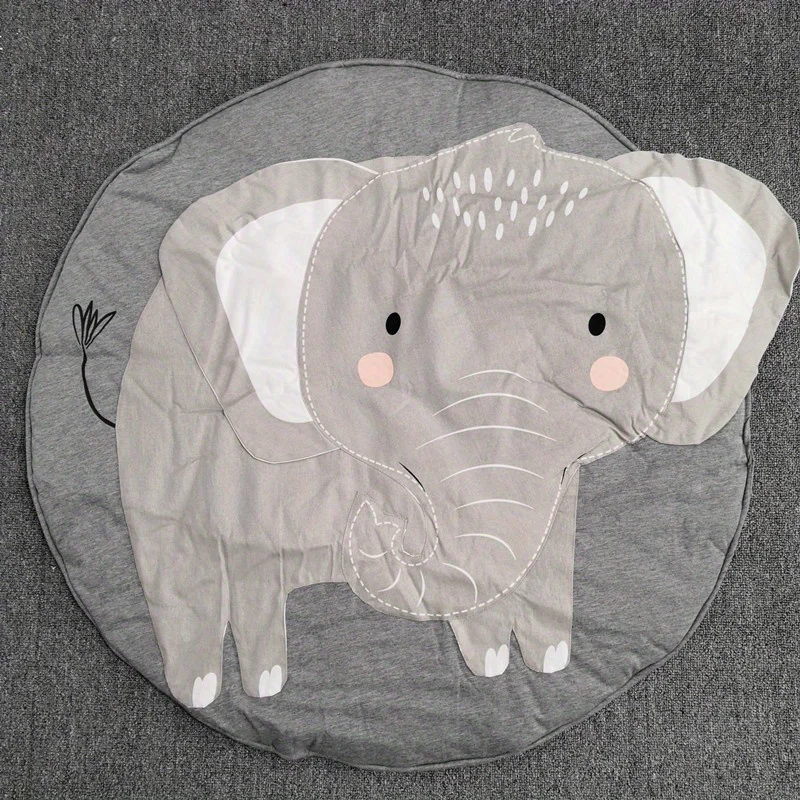 Deluxe Cozy Crawling Mat dla niemowląt - bezpieczna i miękka gruba bawełna, łatwa do czyszczenia, 3D Animal Design, idealna do zabawy i wystroju