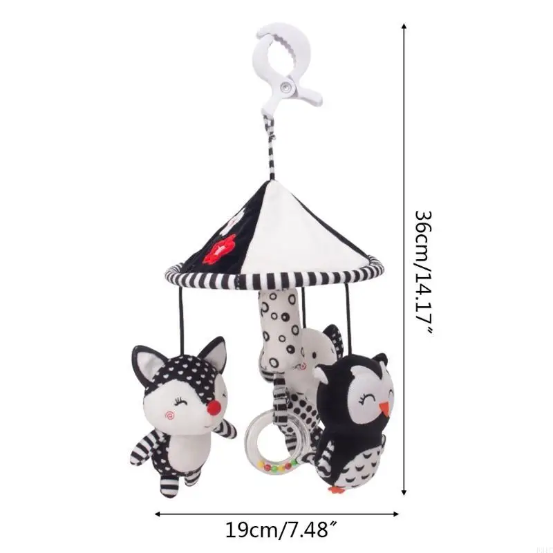 P31C Baby Stroller Rattle Pushir colgante colgante colgante animal dibujos animados para muñeca