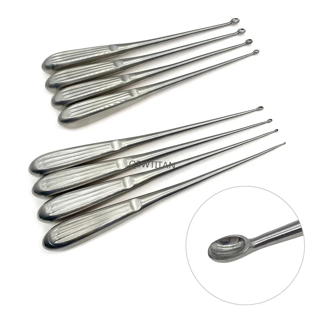 Bone Curette Stainless Steel 1-7mm Bone Spoon Orthopedics Instruments 1pc