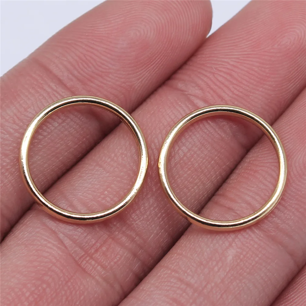 

10pcs 18x18mm KC Gold Circle Charms Zinc Alloy DIY Handmade Jewelry Making Accessories