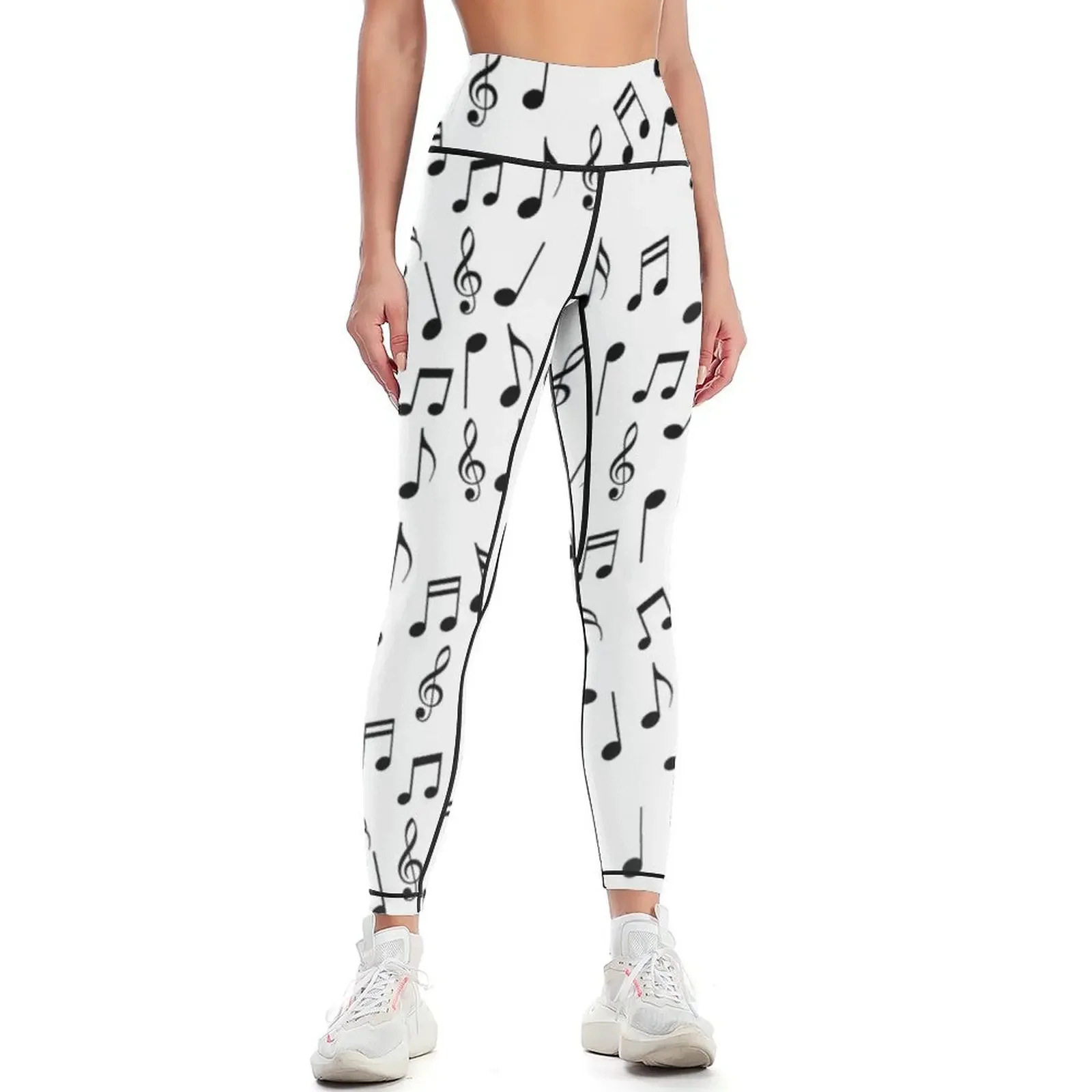 

Music Notes Pattern Leggings for fitness sporty woman push up Jogger pants gym's sportswear Womens Leggings