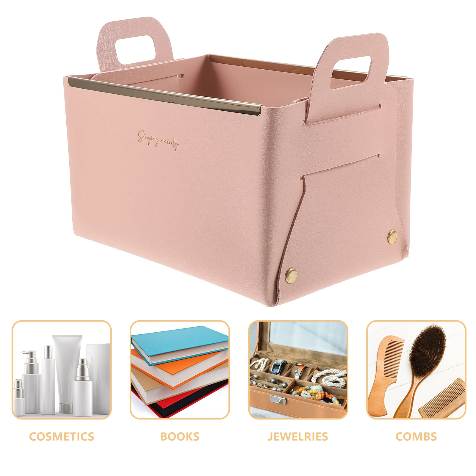 

Desktop Sundries Box Organizer Storage Tray for Keys Jewelry Combs Multi- Office Decorative Tabletop Holder