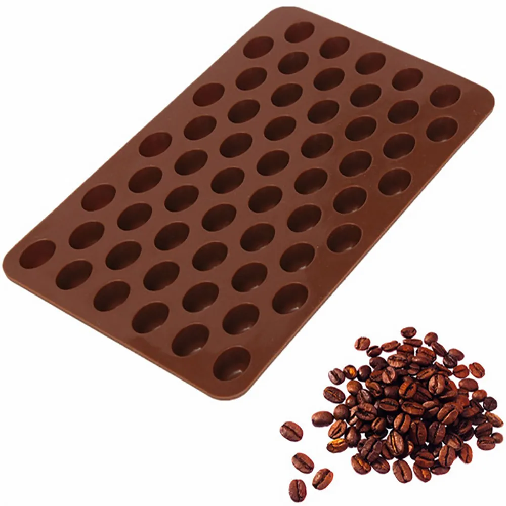 High Quality Silicone Mini Coffee Beans Chocolate Candy Mold Handmade Cake Decoration Silicone Molds Keychain Mold