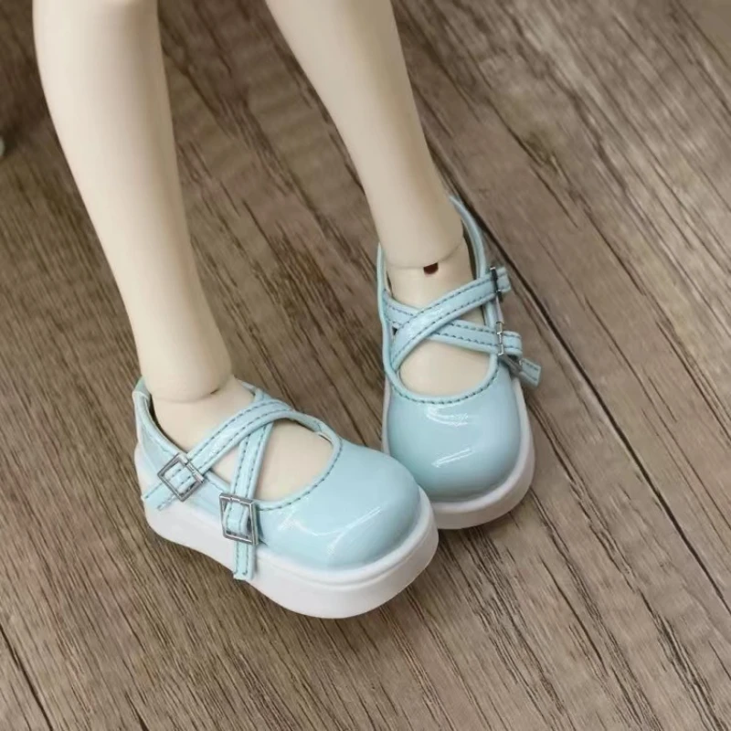 1 ペアの靴 6*2.4 センチメートル人形革の靴 1/4 Bjd 人形ドレスアップおもちゃアクセサリー