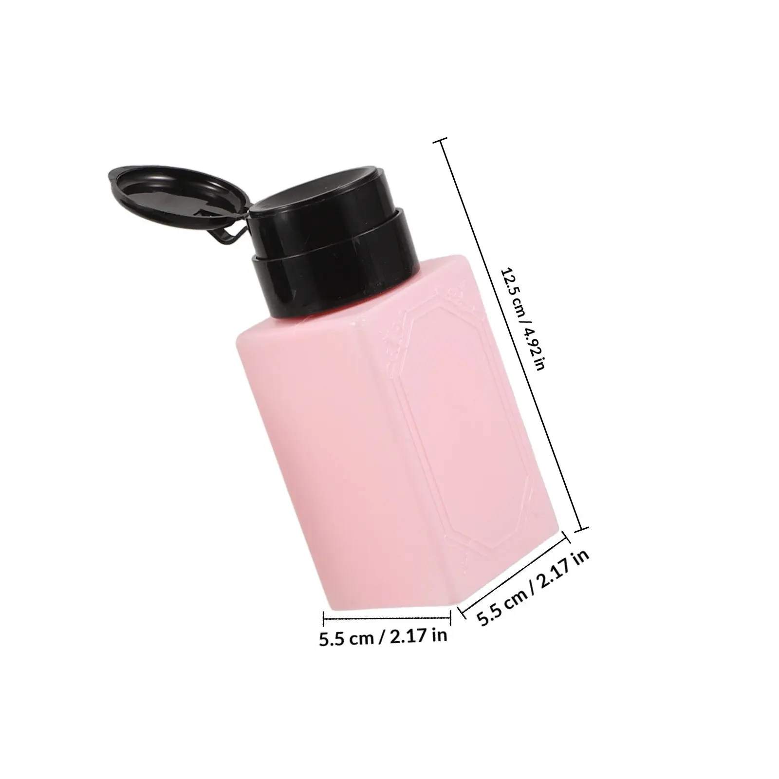 3Pcs 220Ml Push Down Nail Polish Remover Dispenser Bottle for Professional Nail Salon Use High Efficiency Clean Water Makeup