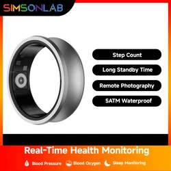 SIMSONLAB Smart Ring New Pedometer Blood Pressure Blood Oxygen Monitoring 5ATM Waterproof Multifunctional Fashion