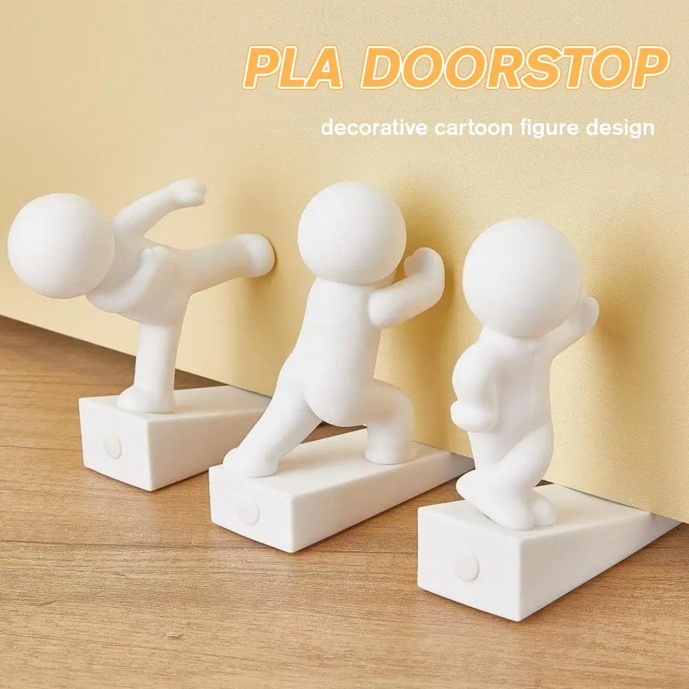 Cartoon Decorative Door Stop No Drilling Door Stopper Humanoid Action Figure Bumper Anti Collision For Home Bedroom 1PC  JJ3276