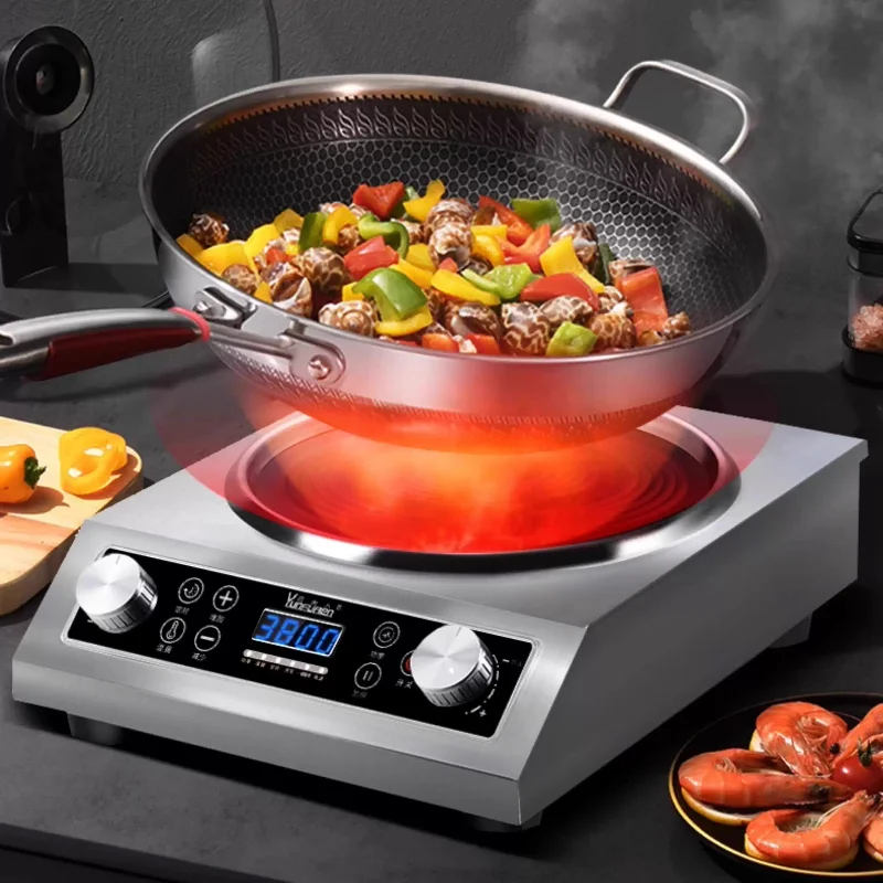 

3500 Вт Высокомощная вогнутая индукционная плита Официальный магазин Аутентичная бытовая варочная панель для жарки