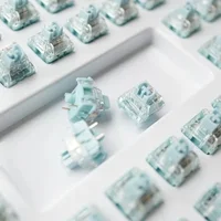 Interruptor silencioso TTC blanco azulado sonido HiFi 3 pines táctil SMD RGB 42g para teclado mecánico interruptores silenciosos doble resorte chapado en oro