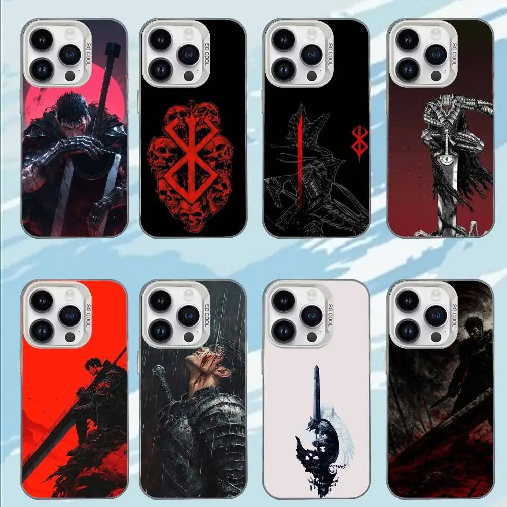 เคสโทรศัพท์ลายอนิเมะ Berserk Guts สำหรับ iPhone 17,16,15,14,13,12,11,Mini,Pro,MAX แบบด้าน ป้องกันการกระแทก