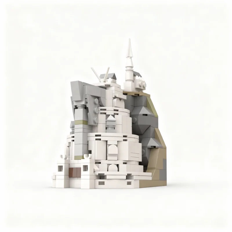 

311PCS MOC Fantasy Movie Lotr White City Microscale Map Middle Earth Model Building Blocks Assembly Building Blocks Gift Display
