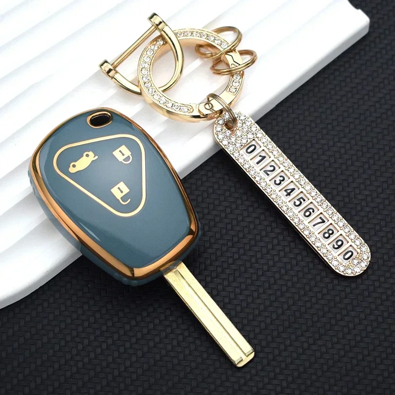 2/3 زر بولي TPU سيارة البعيد قذيفة فوب حامل لرينو كليو ترافيك توينغو كانجو ماستر مودوس داسيا داستر سانديرو مفتاح غطاء