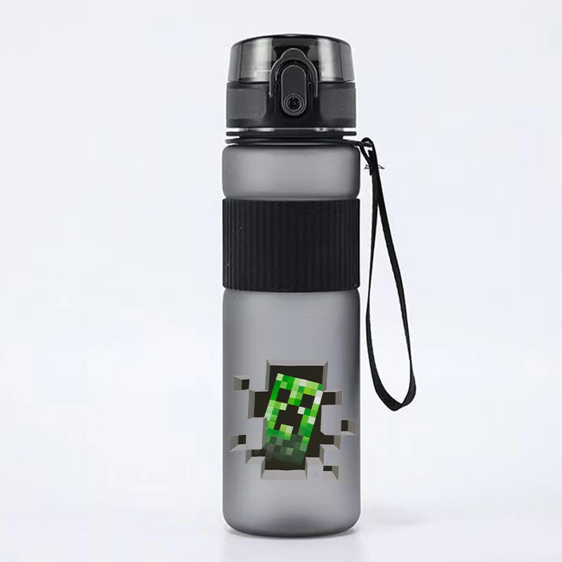 جديد Minecraftes Pixeles زجاجات مياه لعبة الكرتون الشكل زجاجات مياه الأولاد في الهواء الطلق كوب ماء رياضي هدايا عيد ميلاد الأطفال #2