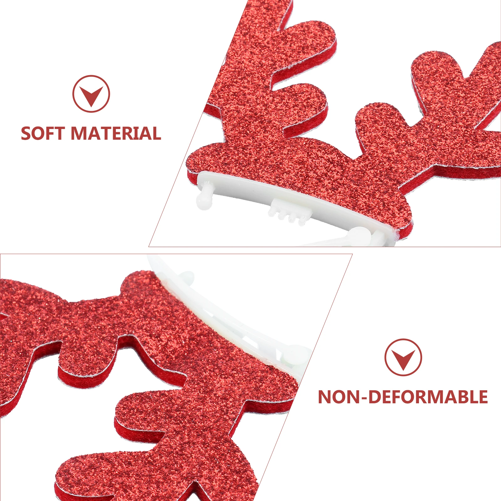 

3 Pcs Pet Hairpin Creative Headdress Christmas Red Fashion Holiday Dog Cat Accessories Non Deformable Comfortable Photography