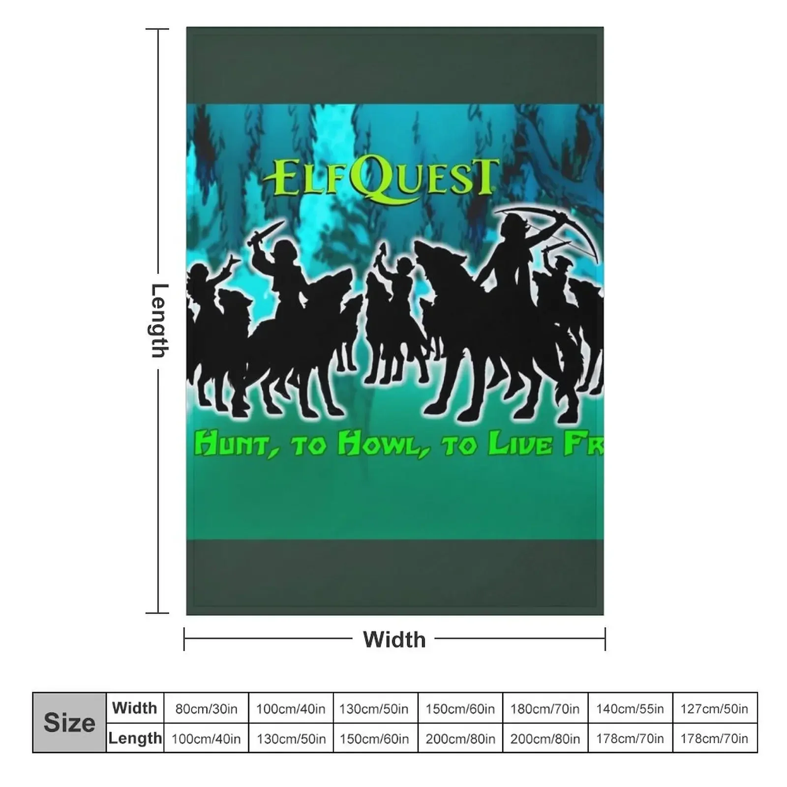 ElfQuest: To Hunt, To Howl, To Live Free! Throw Blanket Sofas Thermals For Travel Blankets