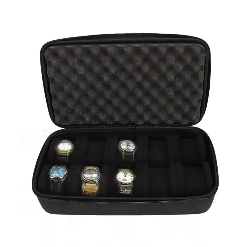 

Устойчивая к каплям 10 слот-часа для хранения корпусов для хранения шрифтов для наручных часов мягкие интерьеры часовые часы