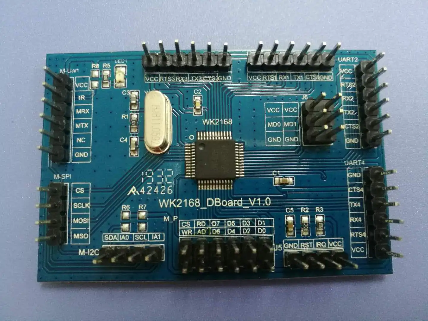 

WK2168 Chip Evaluation Board Multiple Main Interfaces UART/SPI/IIC to 4 Serial Ports UART