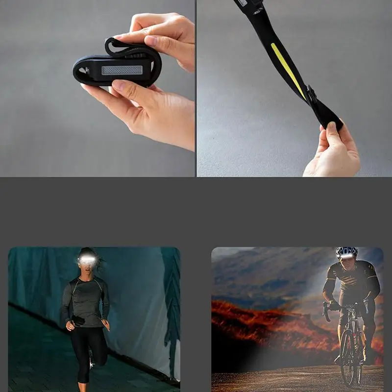 Rechargeable Headlamp Wide Beam Headlights Motion Sensor Hiking Accessories 5 Modes Adults Repairing Walking Night Camping