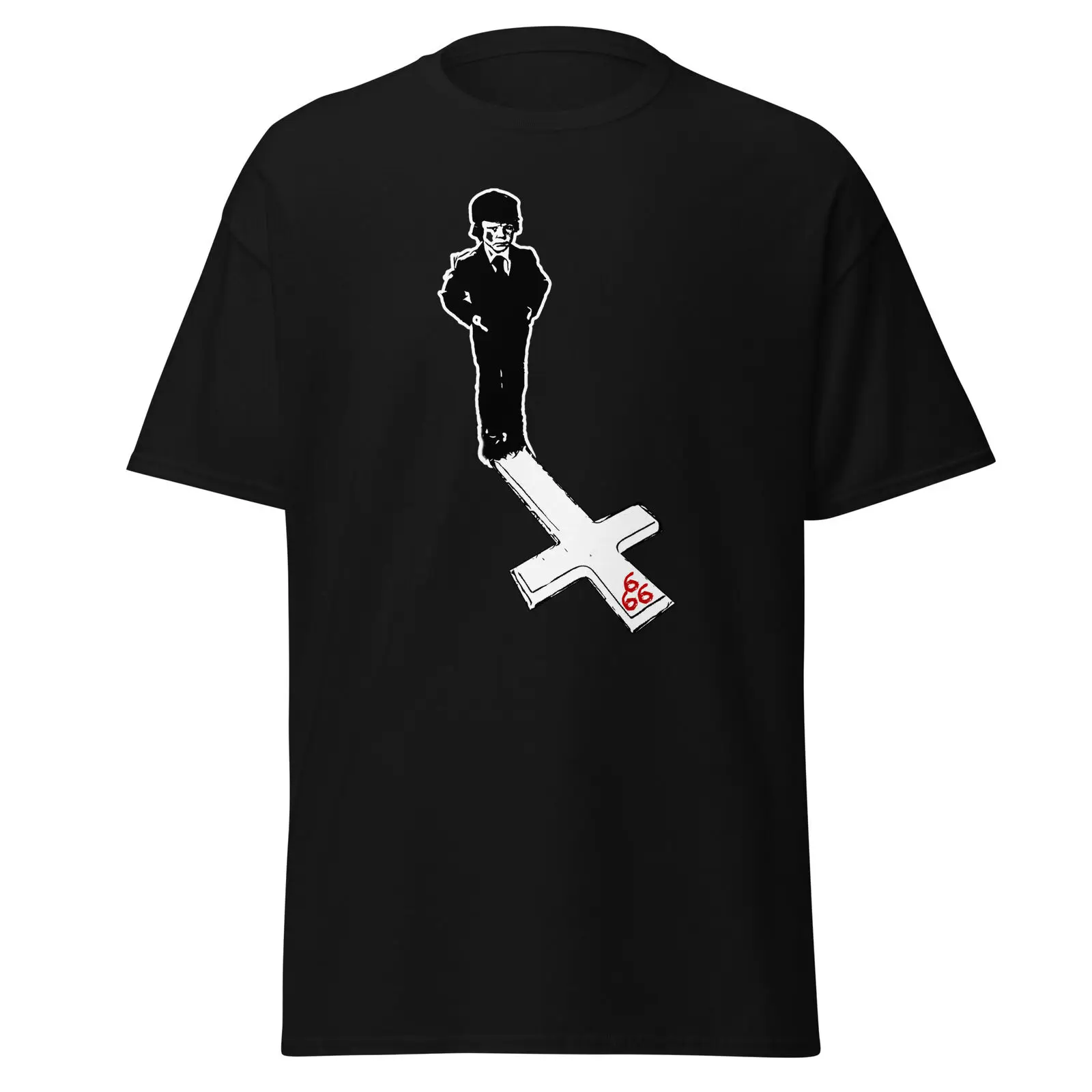 

the Omen Tshirt Dark and Edgy Tee for Horror Fans Classic Adult Regular Fit Crew Necked Tees Cotton Men's Printed Tops