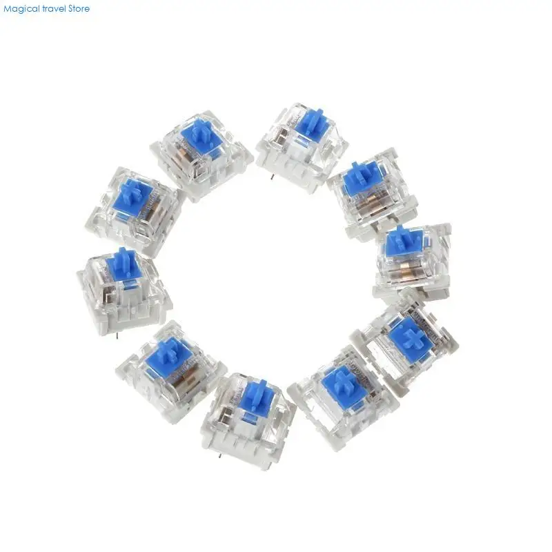 N2UB 10Pcs 3 Pin Mechanical Keyboard Switch Black Replacement For  Cherry MX