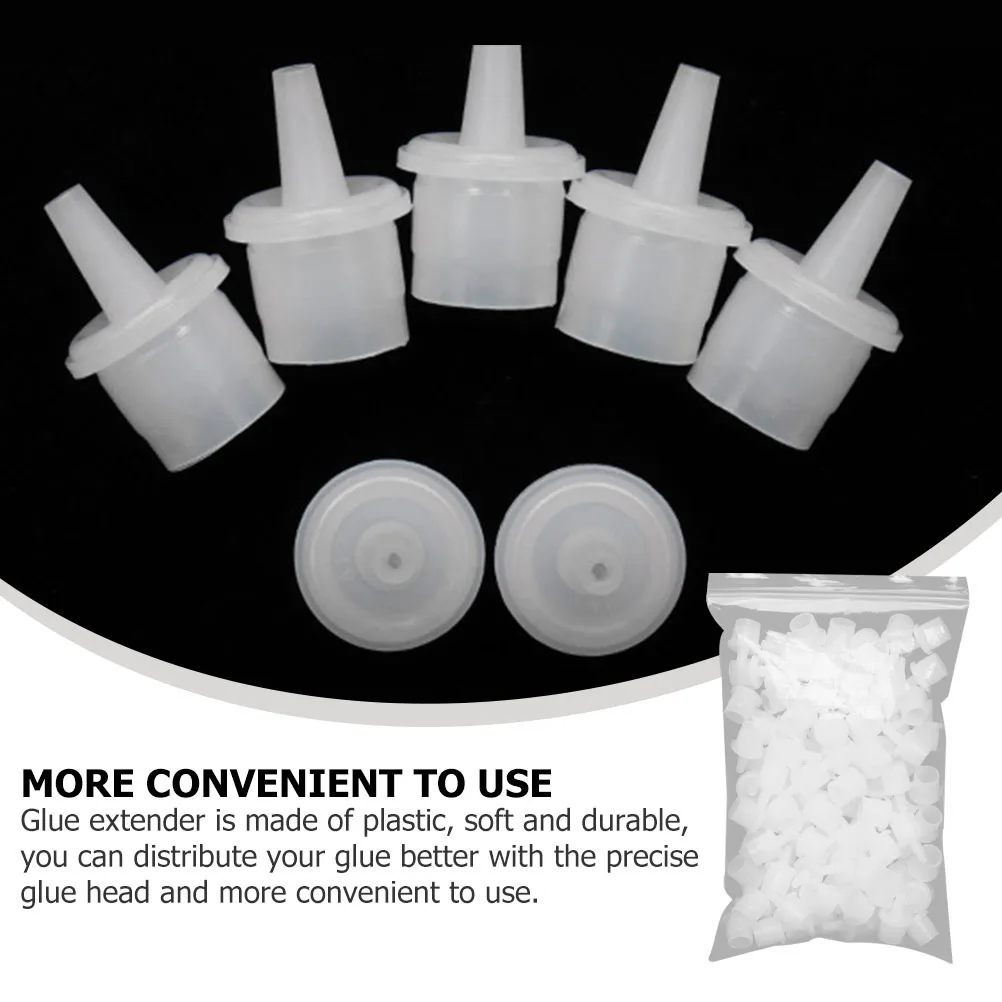100 قطعة رمش زجاجة صمغ نصائح الدقة قضيب غرامة مايكرو فوهة استبدال أدوات موزع الغراء ل
