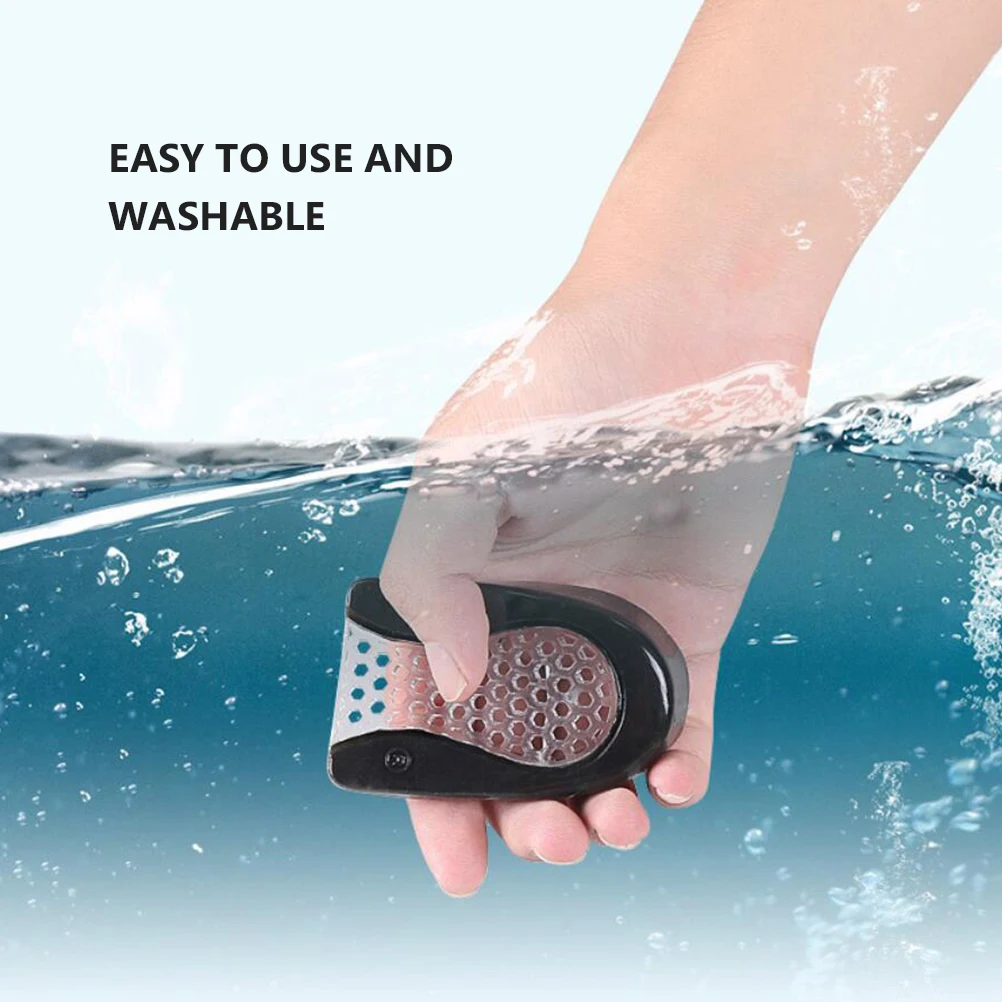 

2 Pairs Foot Pain Relief Plantar Protector Spur Cushion Shoe Pad U-Shaped Heel Support Honeycomb Design Shock Absorption High