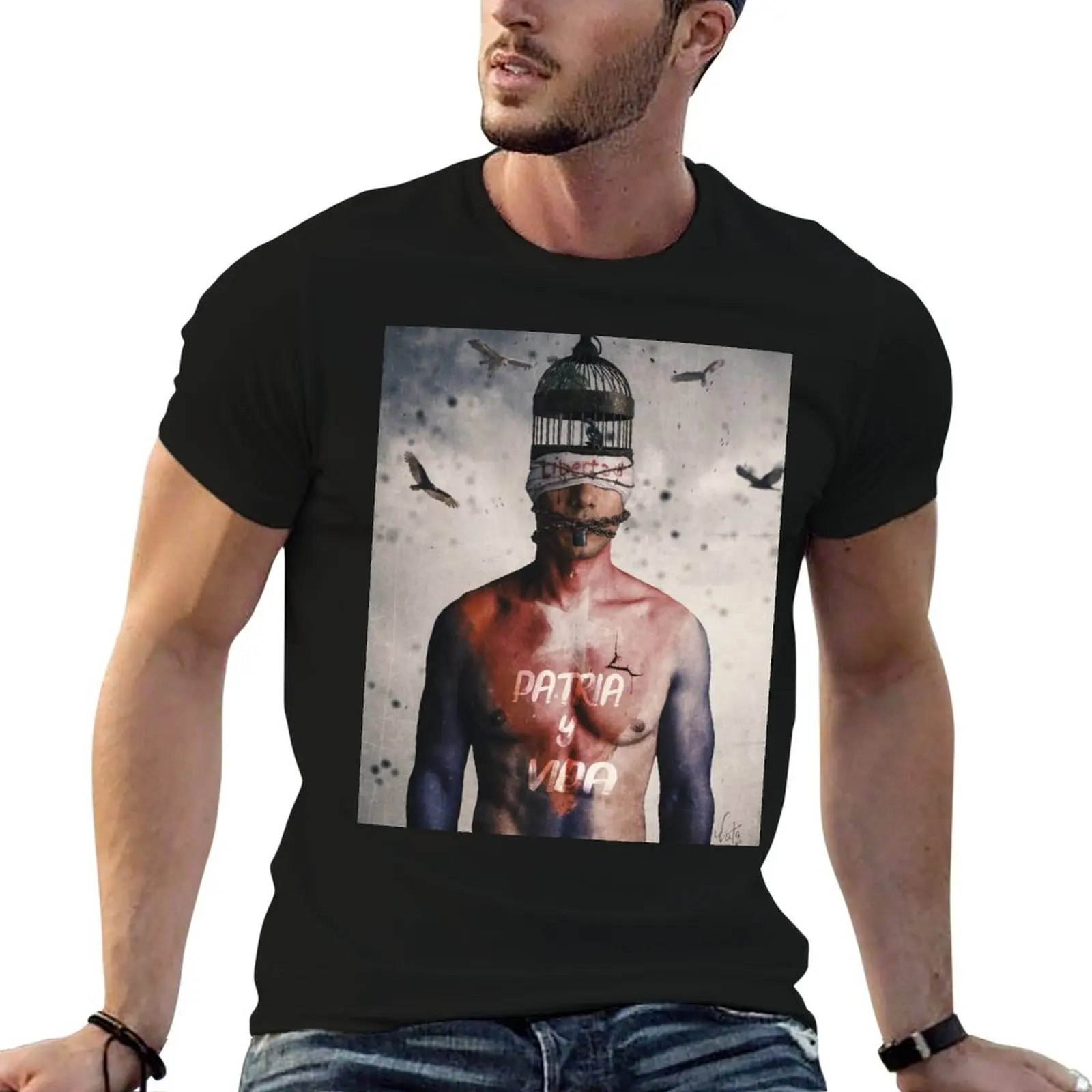 PATRIA Y VIDA VIVA CUBA LIBRE T-Shirt Simple Print Design T-Shirt