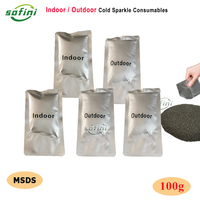 Ti Powder 100g/Bag Powder for Stage Cold Spark Fountain Machine MSDS Certification Spark Powder for Indoor outdoor